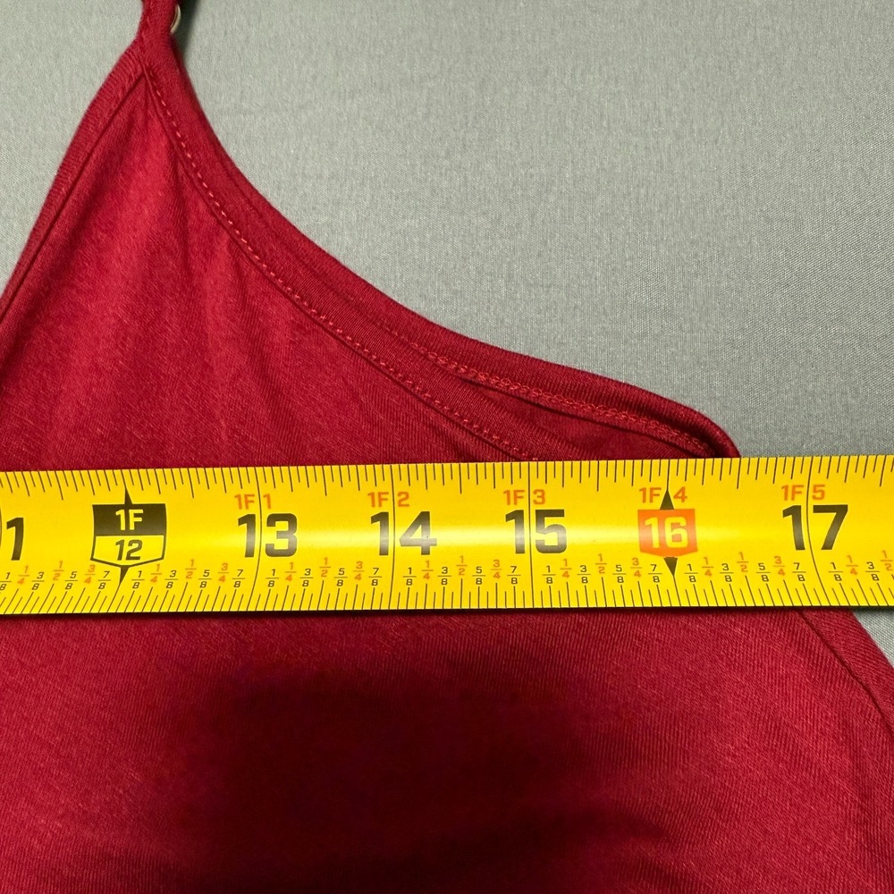 Double Chic Red Harem Jumpsuit L Boho Lagenlook Lounge Strappy Romper Oversized - Picture 5 of 8